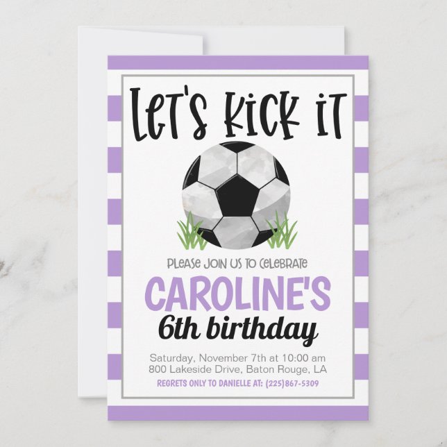 Invitation d'anniversaire de football (Devant)