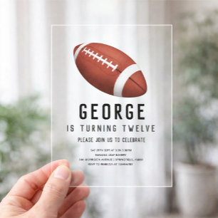 Invitation d'anniversaire de football américain po
