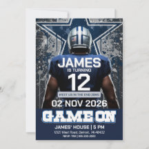 Invitation d'anniversaire de football de Dallas