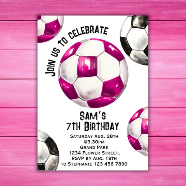 Invitation d'anniversaire de football - Fête de fo (Créateur téléchargé)