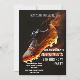 Invitation d'anniversaire de football personnalisé