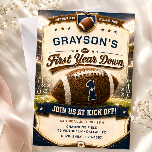 Invitation d'anniversaire de football pour garçon