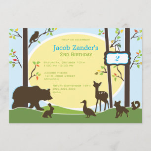 Invitation d'anniversaire de forêt