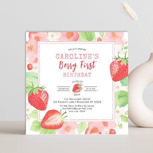 Invitation d'anniversaire de fraise