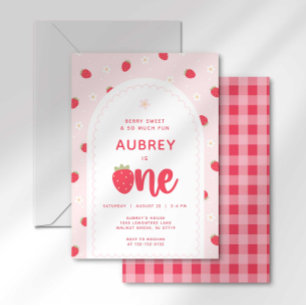 Invitation d'anniversaire de fraise
