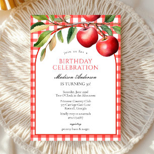 Invitation d'anniversaire de fruits de pomme