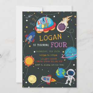 Invitation d'anniversaire de Galaxy