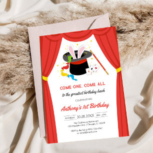 Invitation d'anniversaire de garçon de cirque Vene