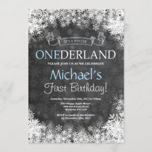 Invitation d'anniversaire de garçon d'Onederland