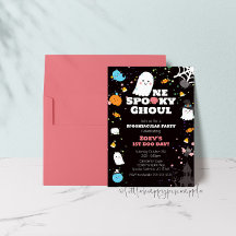Invitation d'anniversaire de Ghoul Éffrayante