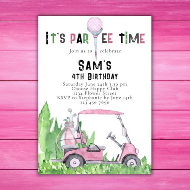 Invitation d'anniversaire de golf Golf Par-tee d'a (Créateur téléchargé)