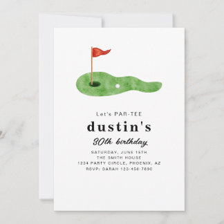 Invitation d'anniversaire de golf moderne