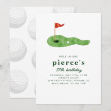 Invitation d'anniversaire de golf moderne