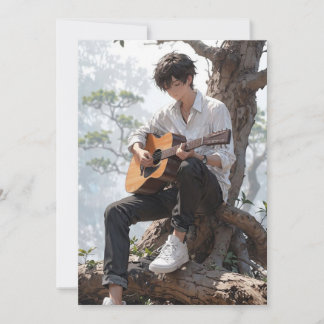 Invitation d'anniversaire de Guitariste d'Anime Ép