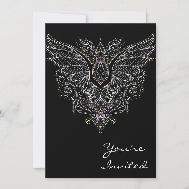 Invitation d'anniversaire de Halloween de batte de (Devant)