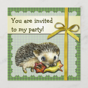 Invitation d'anniversaire de hérisson