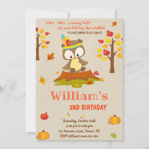 Invitation d'anniversaire de hibou Invitation de h