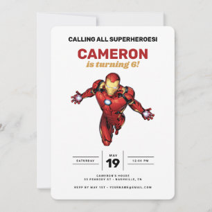 Invitation d'anniversaire de Iron Man