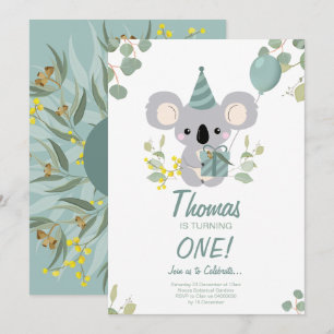 Invitation d'anniversaire de Koala