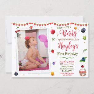 Invitation d'anniversaire de la baie photo invitat