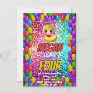 Invitation d'anniversaire de la bande dessinée Ban