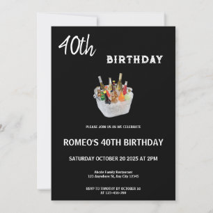 Invitation d'anniversaire de la bière glacée