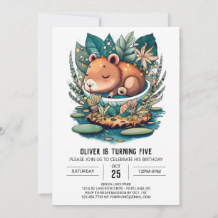 Invitation d'anniversaire de la Capybara