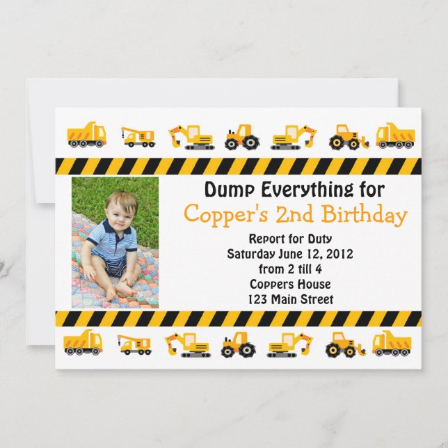 Invitation d'anniversaire de la construction (Devant)
