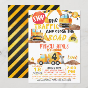 Invitation d'anniversaire de la construction