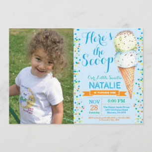 Invitation d'anniversaire de la Crème de glace Été