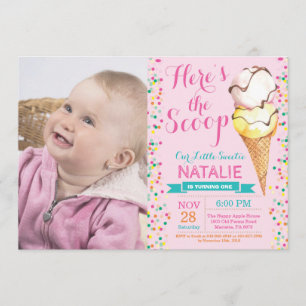 Invitation d'anniversaire de la Crème de glace Été