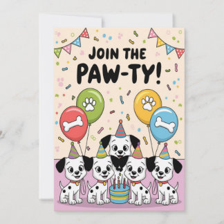Invitation d'anniversaire de la Dalmatie