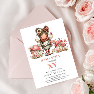 Invitation d'anniversaire de la fée mignonne 7ème 