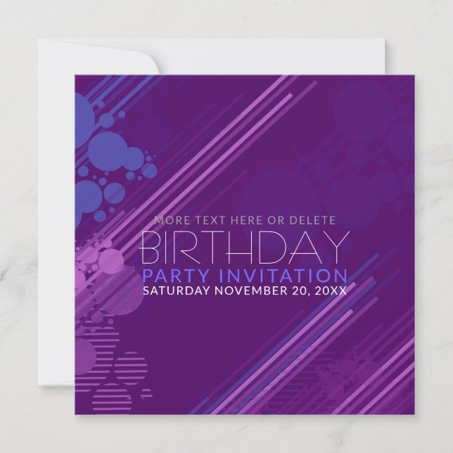 Invitation d'anniversaire de la fête de la maison (Devant)