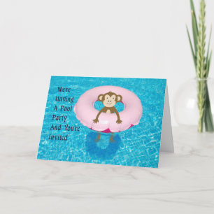 Invitation d'anniversaire de la fête de la piscine