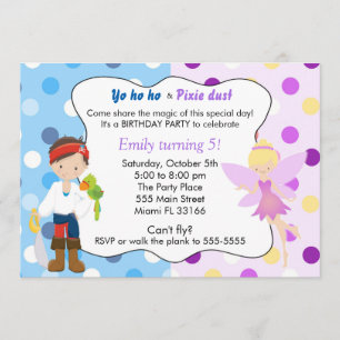 Invitation d'anniversaire de la fête des pirates