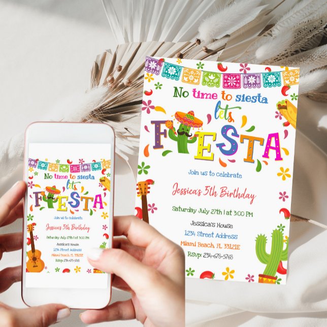 Invitation d'anniversaire de la fête mexicaine (Créateur téléchargé)