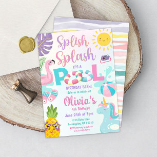 Invitation d'anniversaire de la fille de la fête d