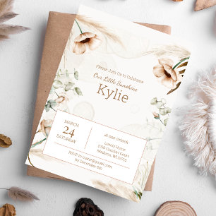 Invitation d'anniversaire de la florale de Boho po