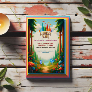 Invitation d'anniversaire de la forêt de Fairytale