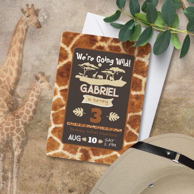 Invitation d'anniversaire de la Giraffe poster de  (Créateur téléchargé)