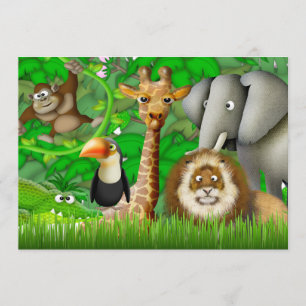 Invitation d'anniversaire de la Jungle