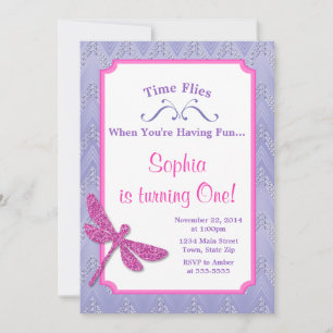 Invitation d'anniversaire de la libellule Parties
