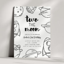 Invitation d'anniversaire de la Lune