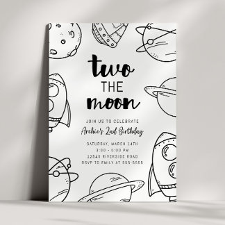 Invitation d'anniversaire de la Lune