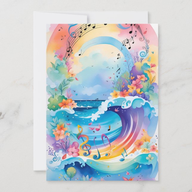 Invitation d'anniversaire de la mer (Devant)