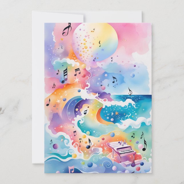 Invitation d'anniversaire de la mer (Devant)