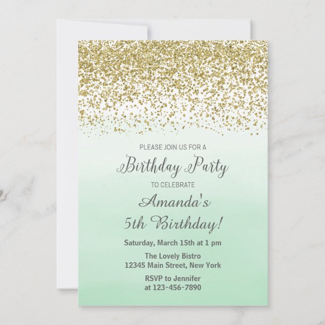 Invitation d'anniversaire de la monnaie et de l'or (Devant)