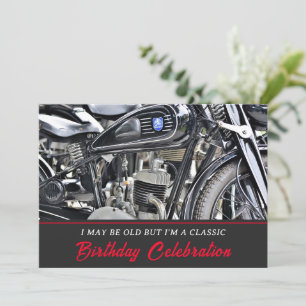 Invitation d'anniversaire de la moto cool