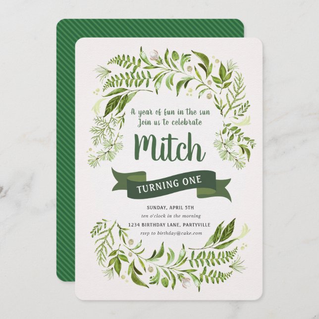 Invitation d'anniversaire de la première édition B (Devant / Derrière)